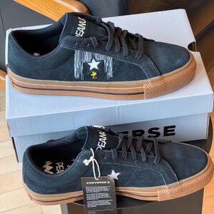 Converse One Star Pro Ox with Peanuts in Black and Gum Sole.  Mens size 11
